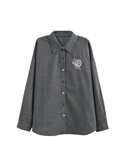 Plaid Loose Academy Blouse