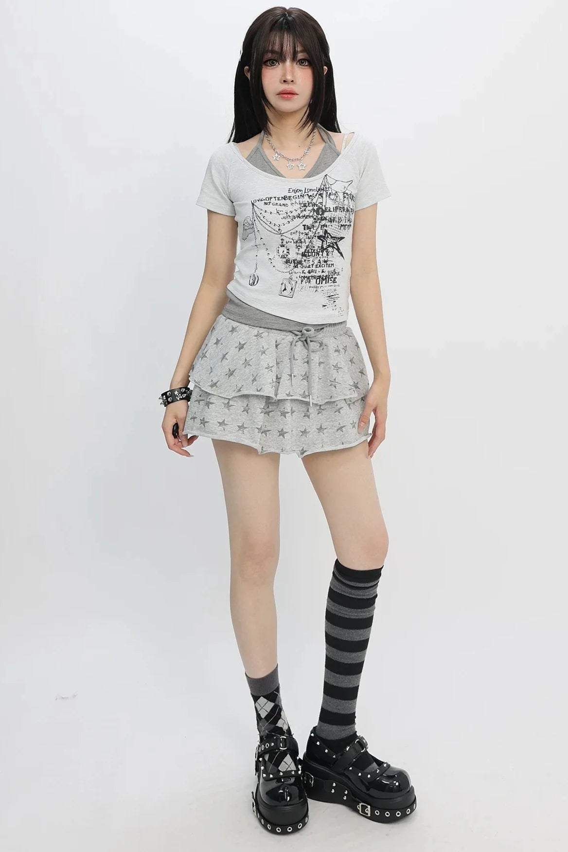 Star Print Y2k Top