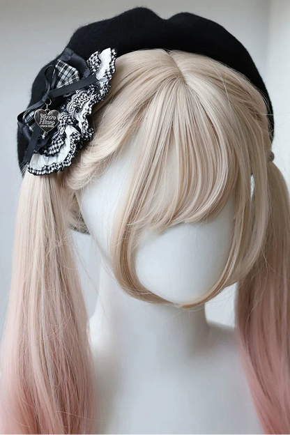 Dark Beret + Ribbon