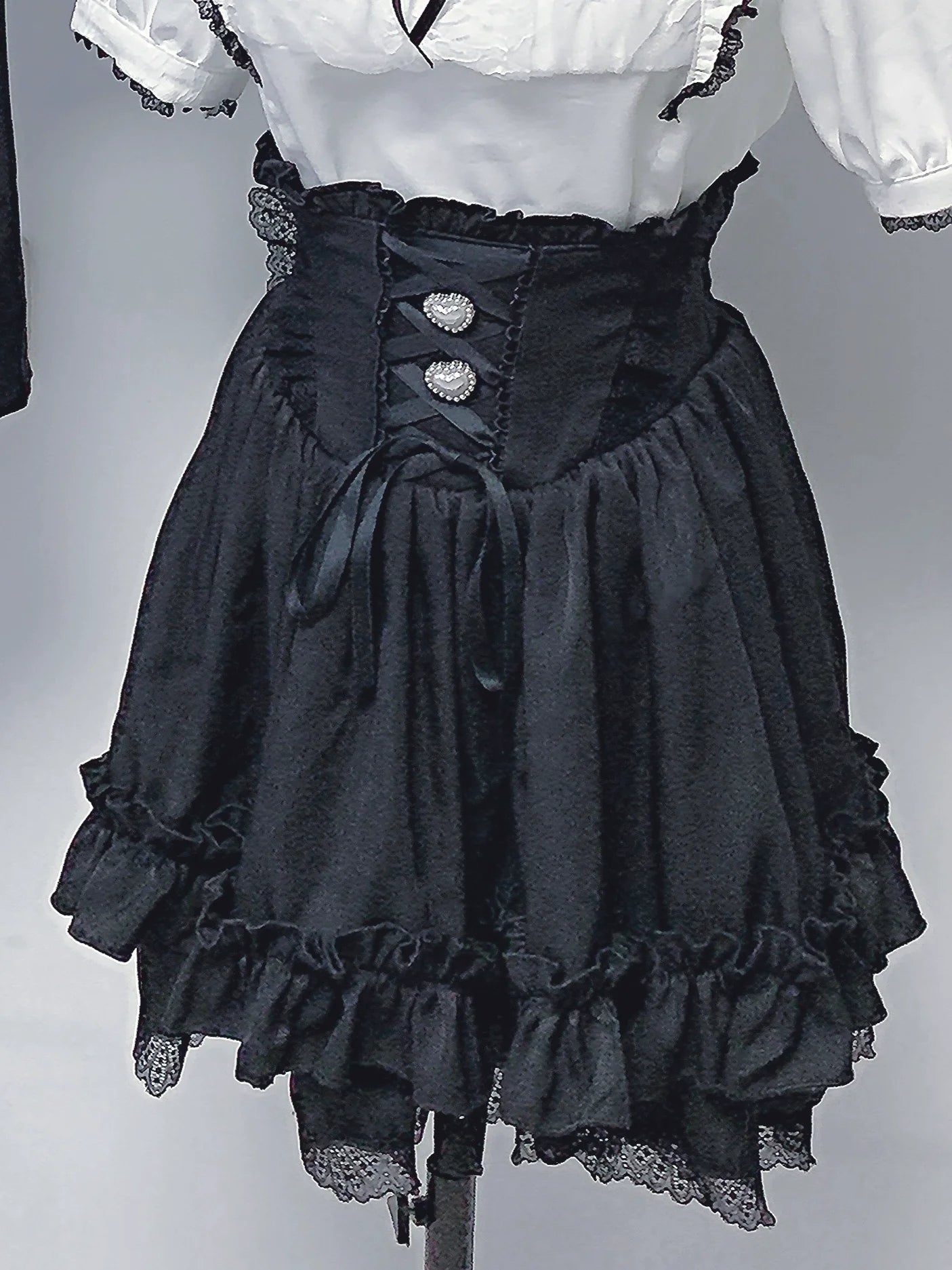 [pre-order] Lace Ribbon Shirt + Skirt
