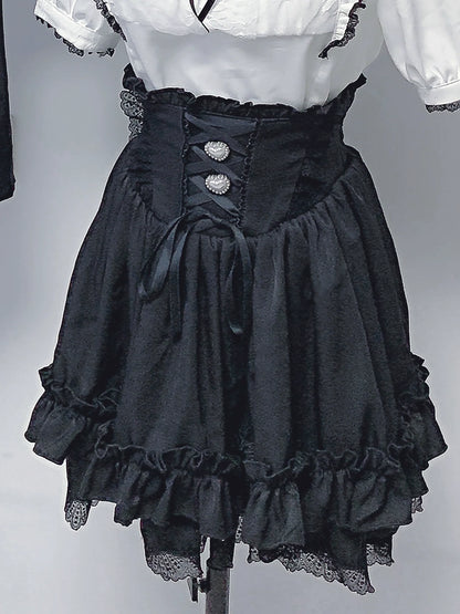[pre-order] Lace Ribbon Shirt + Skirt