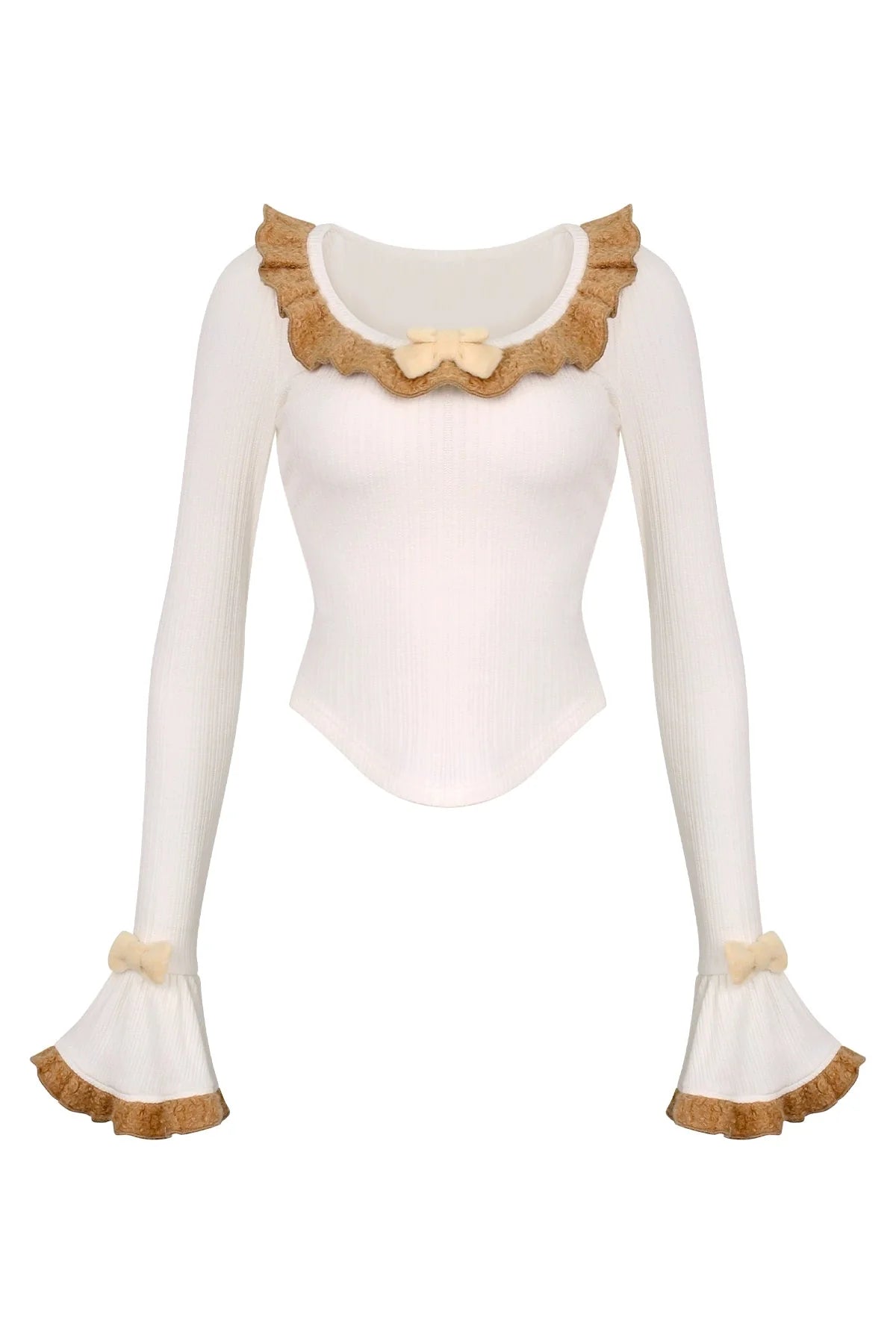 Knit Top + Brooch Kitten Suspender Skirt + Cape