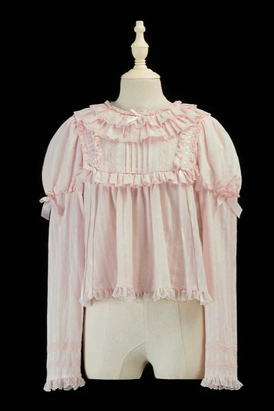 [pre-order] Marionette Lolita Jumper Skirt + Ruffle Collar Top + Flare Skirt + Lolita Dress