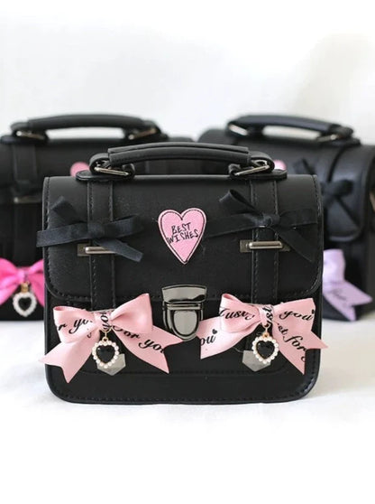 Sweet Cool Black Pink College Bag