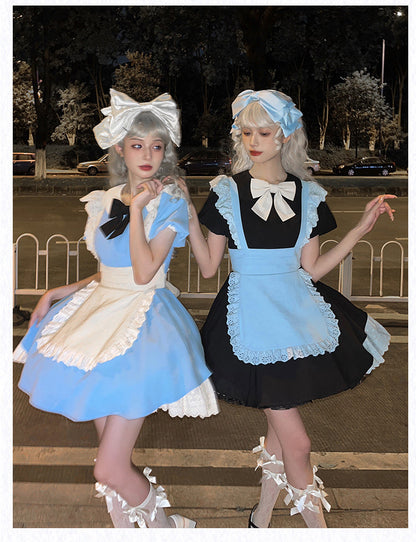 Pleated Lace Maid Dress