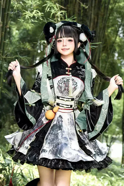 [pre-order] Bamboo Chinese-style Panda Dress Suit