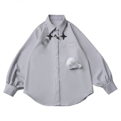 Nautical Log Hooded Jacket + Loose Shirt + Pants + Culottes + Tie + Leg Warmers
