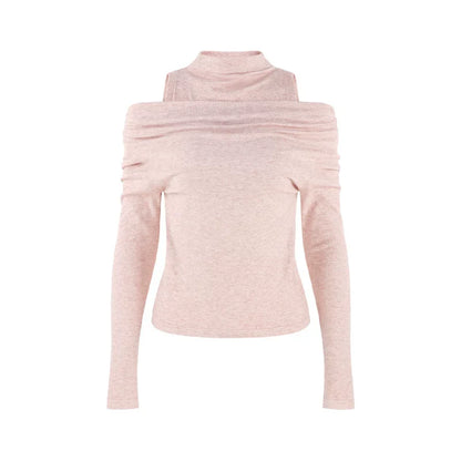 French Knit Off-shoulder Top