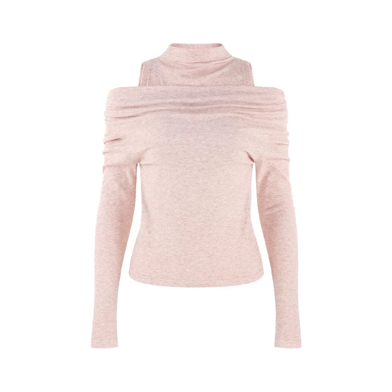 French Knit Off-shoulder Top