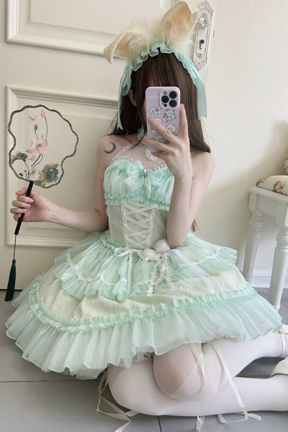 Halter Neck Sleeveless Sugar Lolita Dress
