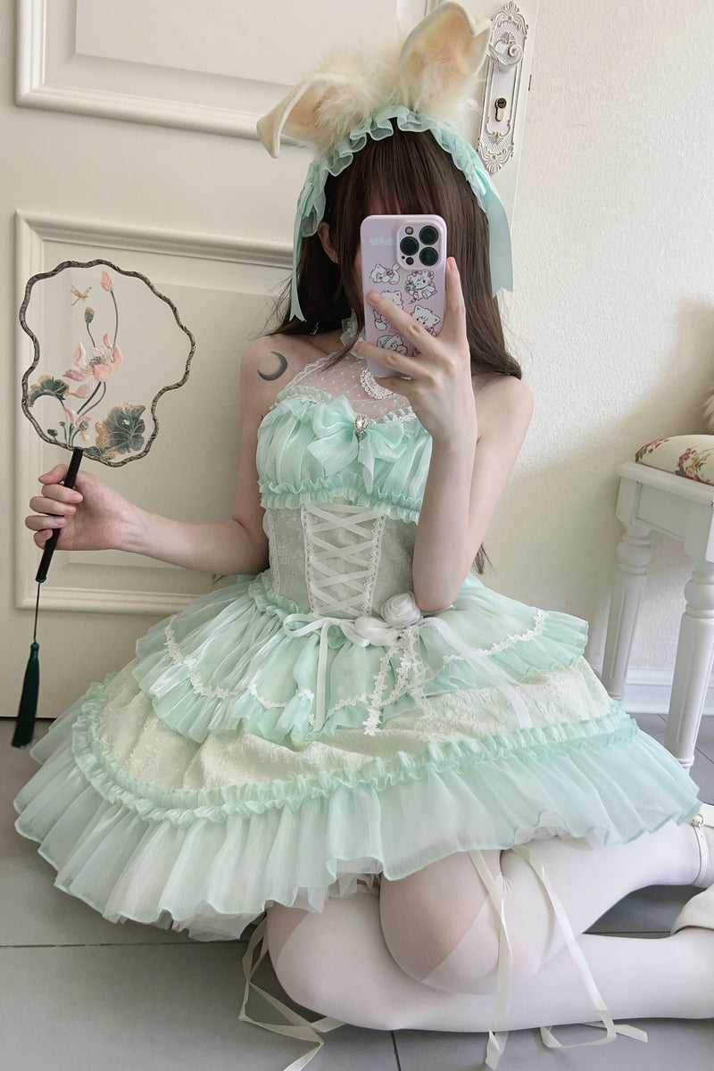 Halter Neck Sleeveless Sugar Lolita Dress