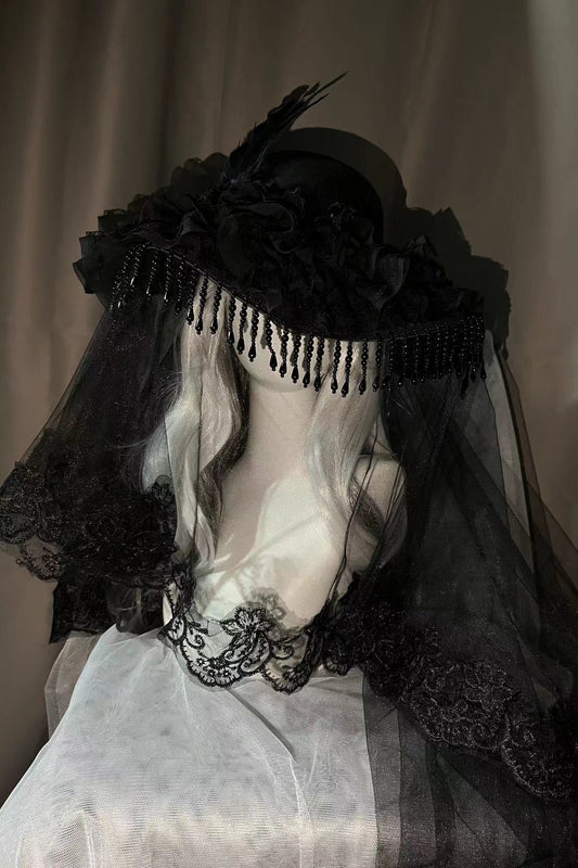 Sheer Lace Lolita Gothic Hat