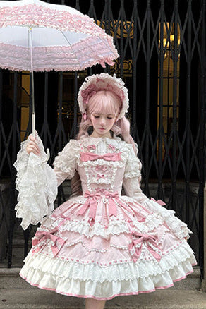 [pre-order] Lily's Tea Party Antique Lolita Dress Complete