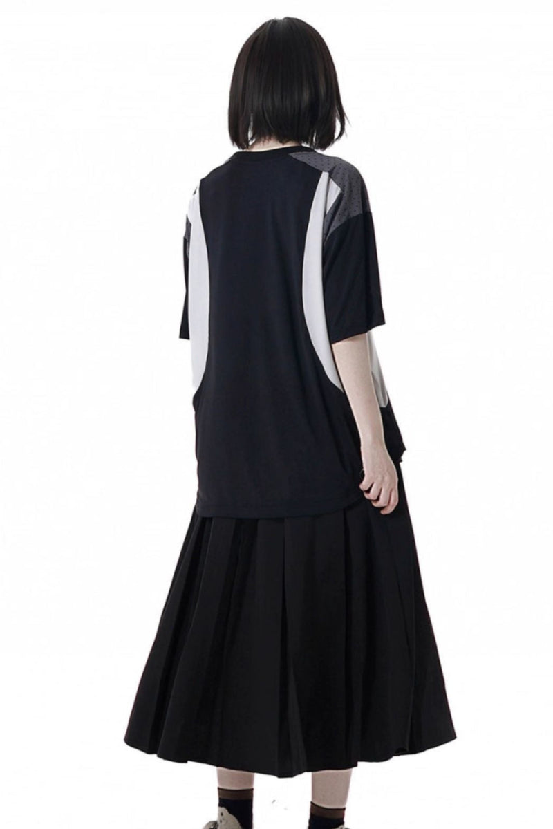 Mode Star Jersey Crew Neck Top + V Neck Top + Short Skirt + Long Skirt