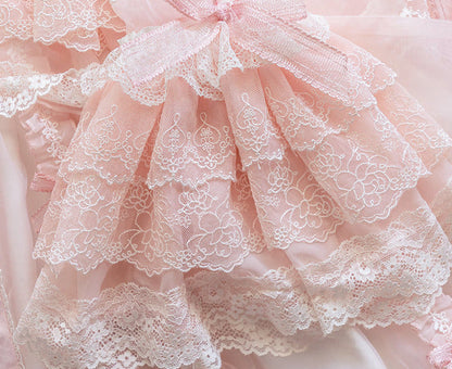 [pre-order] Candy Flavor Flower Lace Tulle Dress + Ribbon Veil