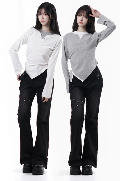 Cutout Design Slim Top