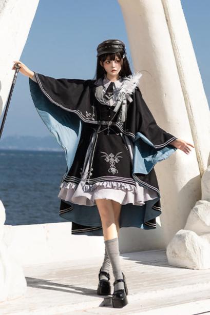 [reserved Product] Dark Knight Contract Blue Army Cloak Dress Suit