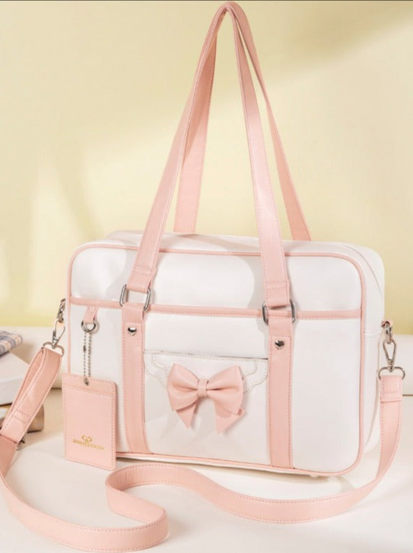 Pastel Bow Bag With Pass Case
