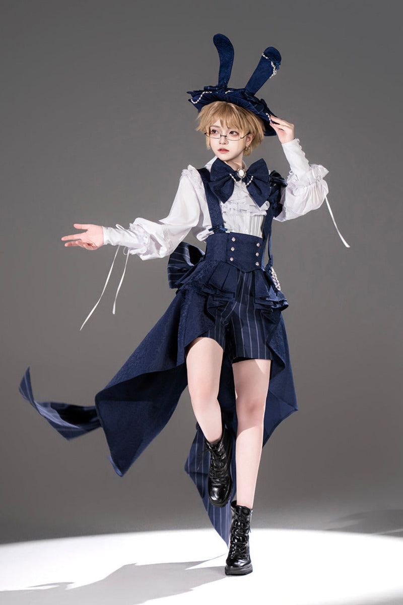 Rabbit Theater Sapphire Blue Prince Bunny Ear Outfit Set + Accessories