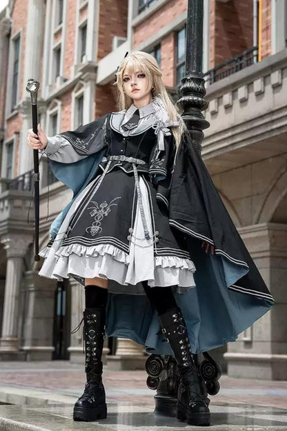 [reserved Product] Dark Knight Contract Blue Army Cloak Dress Suit