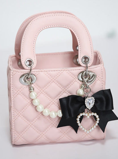Pearl Chain Quilted Mini Bag