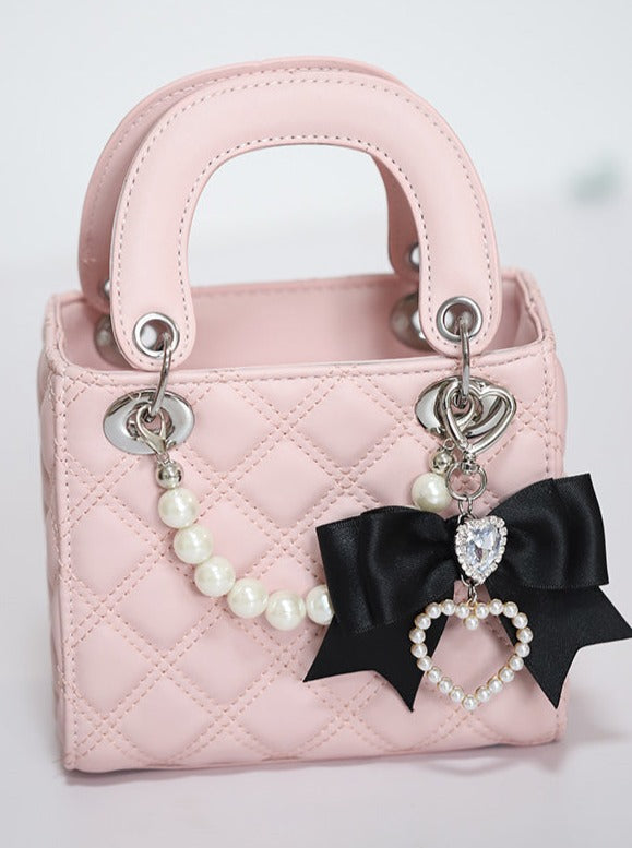 Pearl Chain Quilted Mini Bag