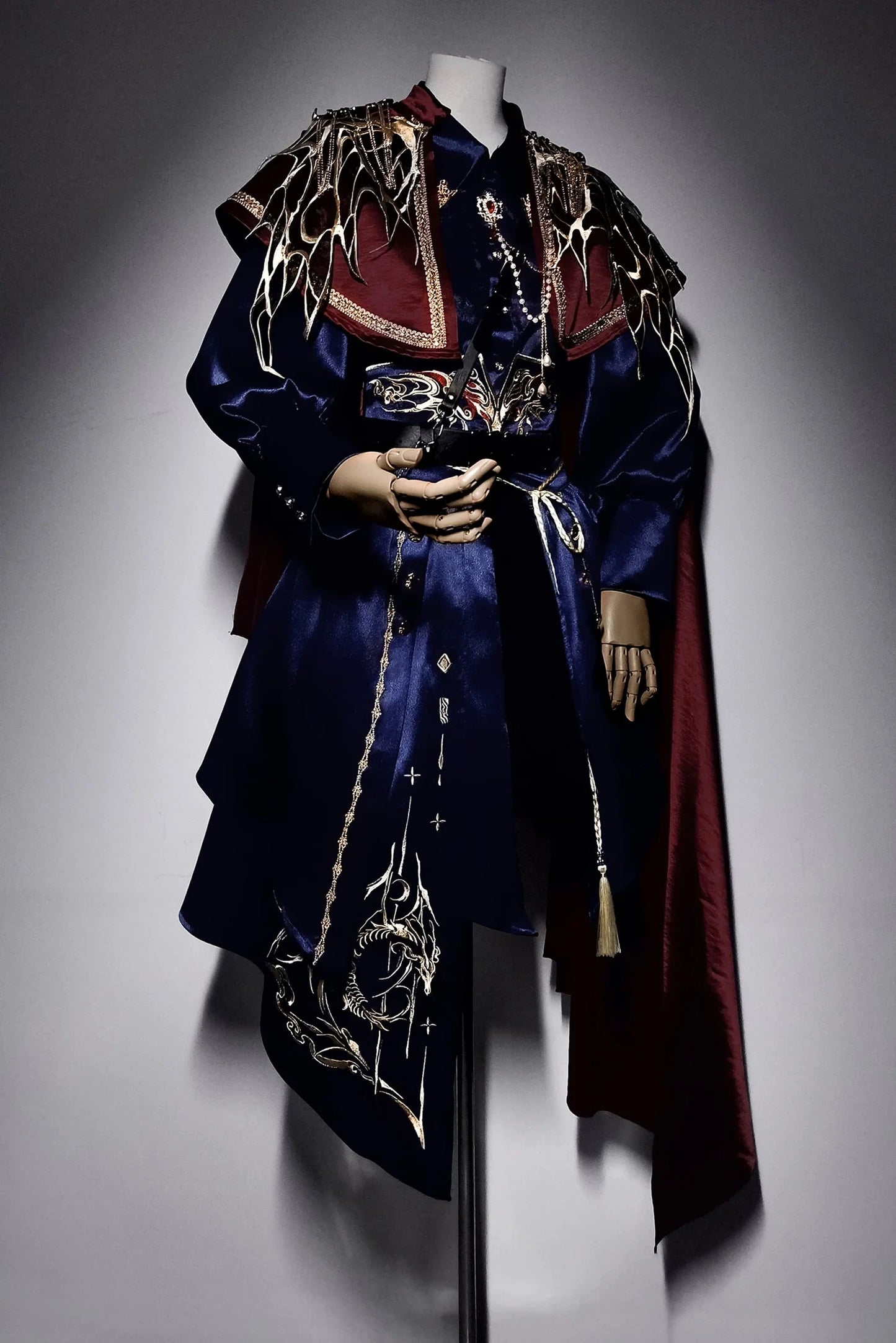 [pre-order] Dark Fantasy Embroidery Cape + Shirt + Corset Train + Pants/skirt Complete Set + Full Set