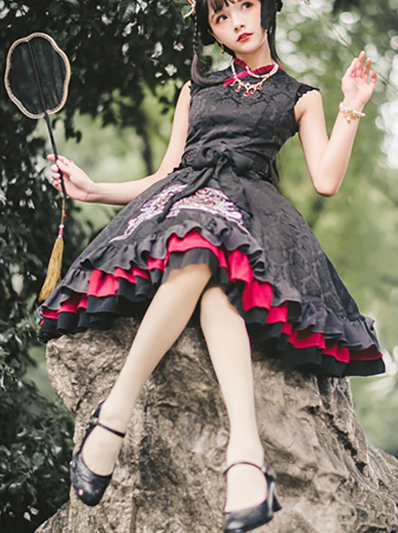 Chinese-style Nine-tail Fox Lolita Dress Set