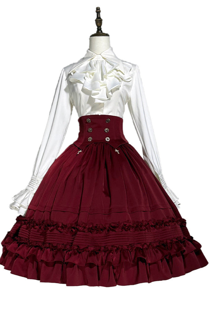 [pre-order] Classic Shirt + Ruffled Retro Lolita Skirt