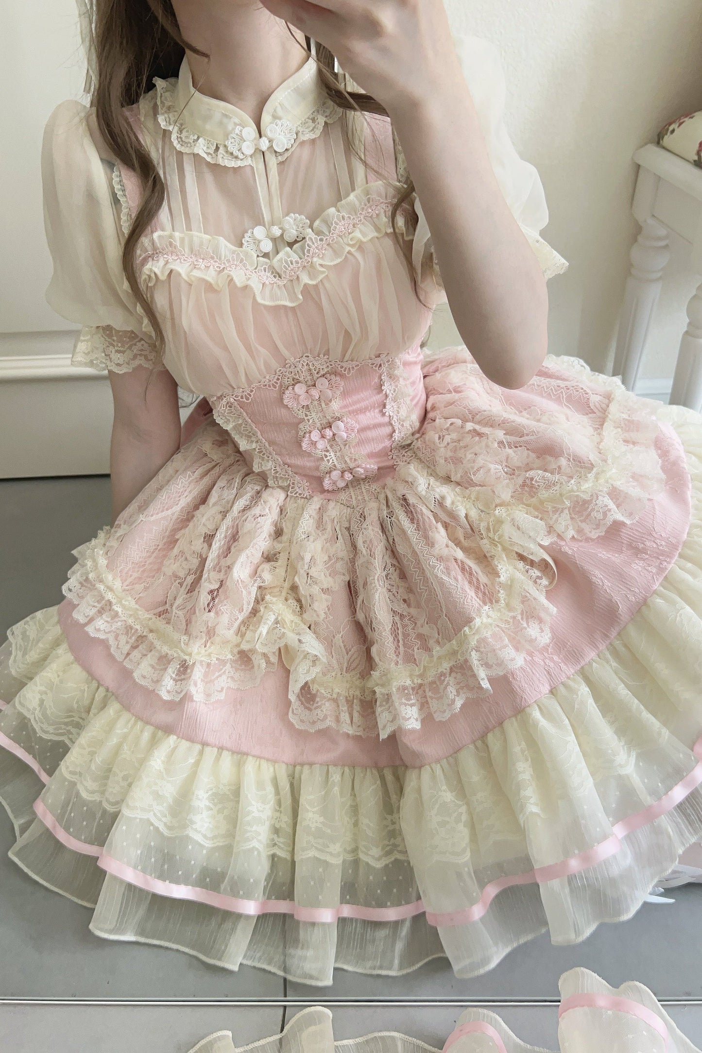 Sweet Girly Ballet Style Lolita Suspender Jsk Dress