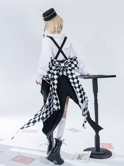 Rabbit Theatre Block Plaid Lolita Shirt Pants Waistband All Set [pre-order]