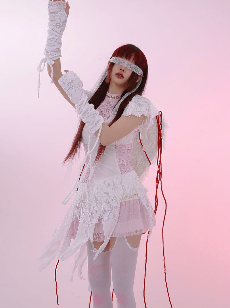 Subculture Angel Lace Short Skirt Dress