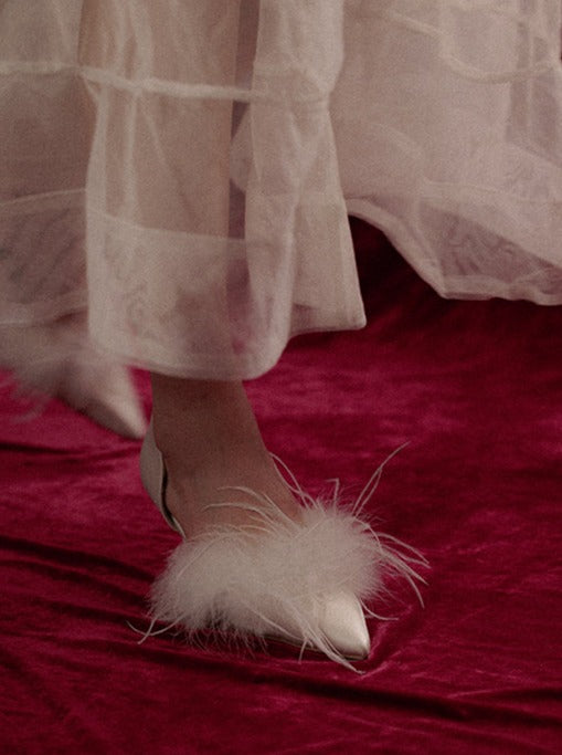 Light Feather Fairy High Heels