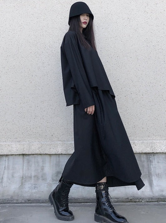 Black Dress Niche Design Regular Skirt