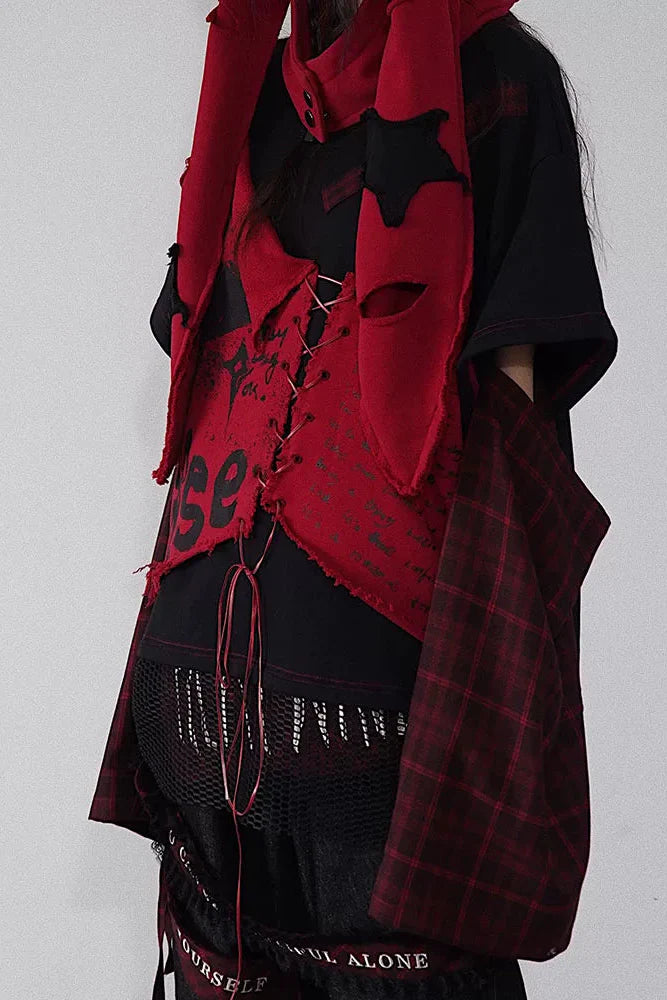 Punk Rock Patchwork Sweatshirt