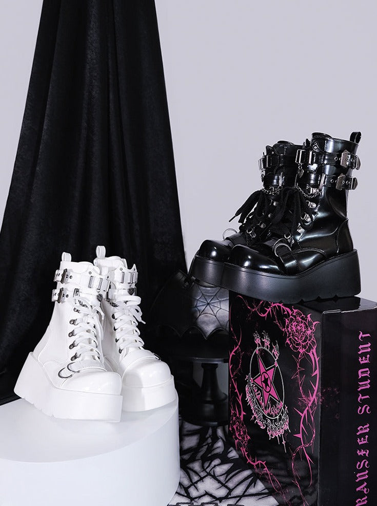 Subculture Night Short Boots Round Toe Muffin Boots