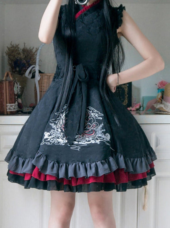 Chinese-style Nine-tail Fox Lolita Dress Set