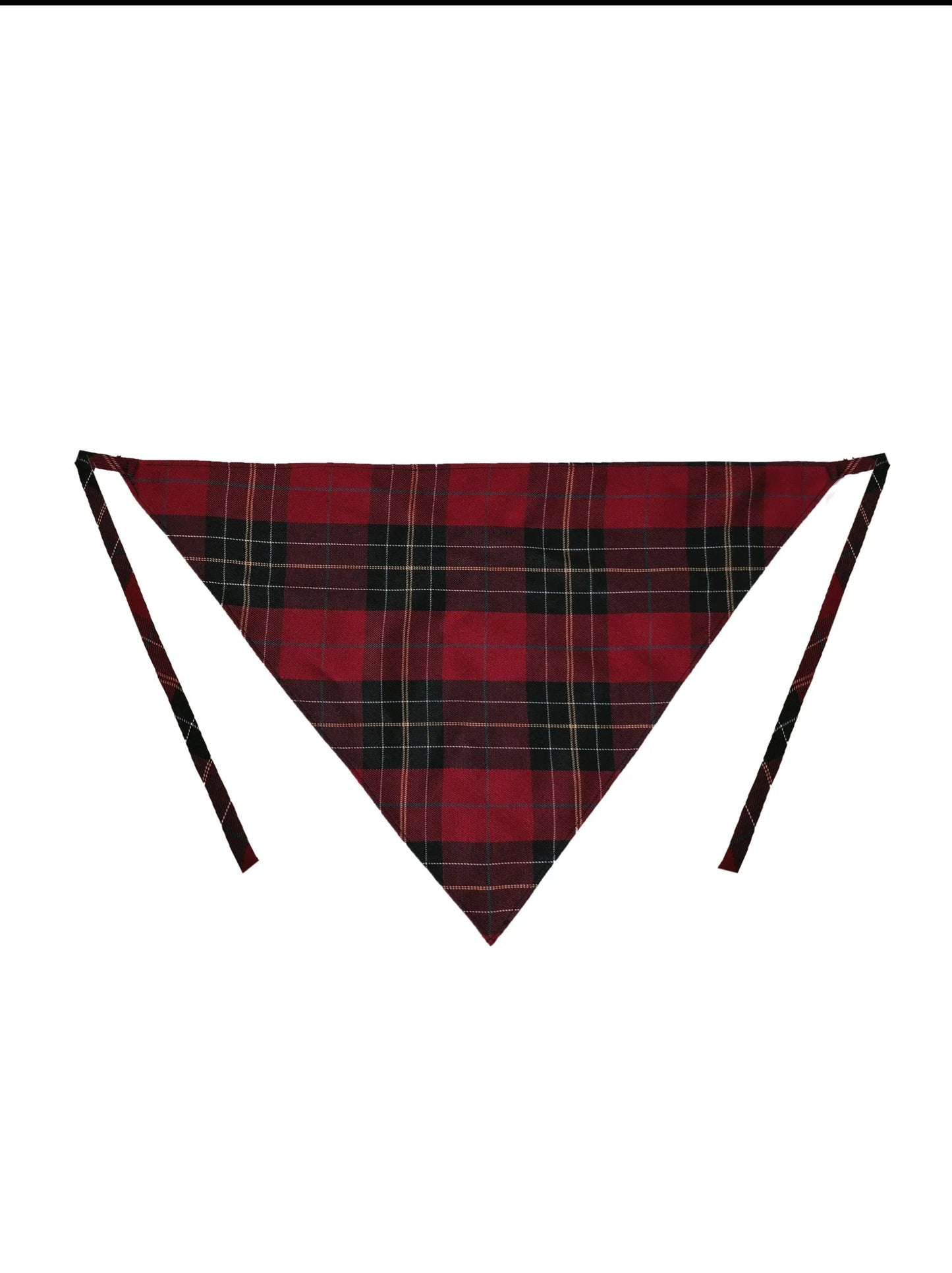 Little Red Riding Hood Cape Ribbon Coat + Pleated Collar Shirt + Plaid Tiered Dress + Head Scarf