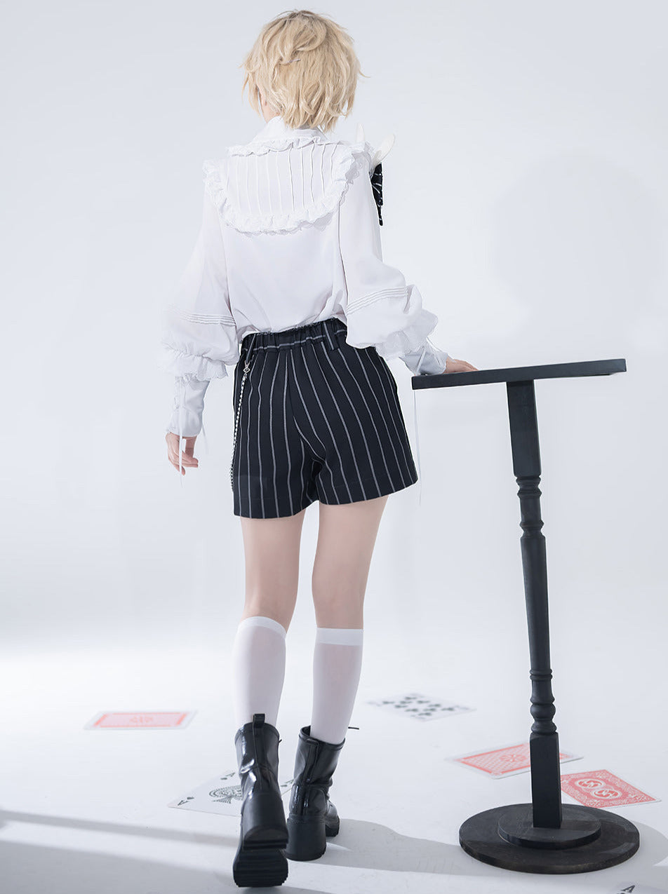 Rabbit Theatre Block Plaid Lolita Shirt Pants Waistband All Set [pre-order]