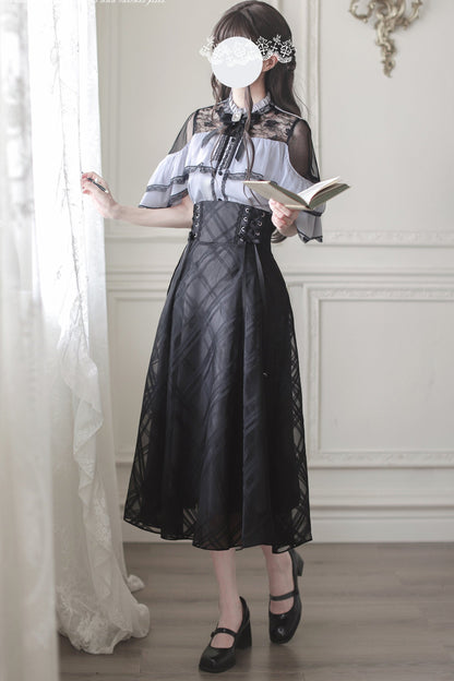 [reservations] Dark Top + Long Skirt + Ribbon