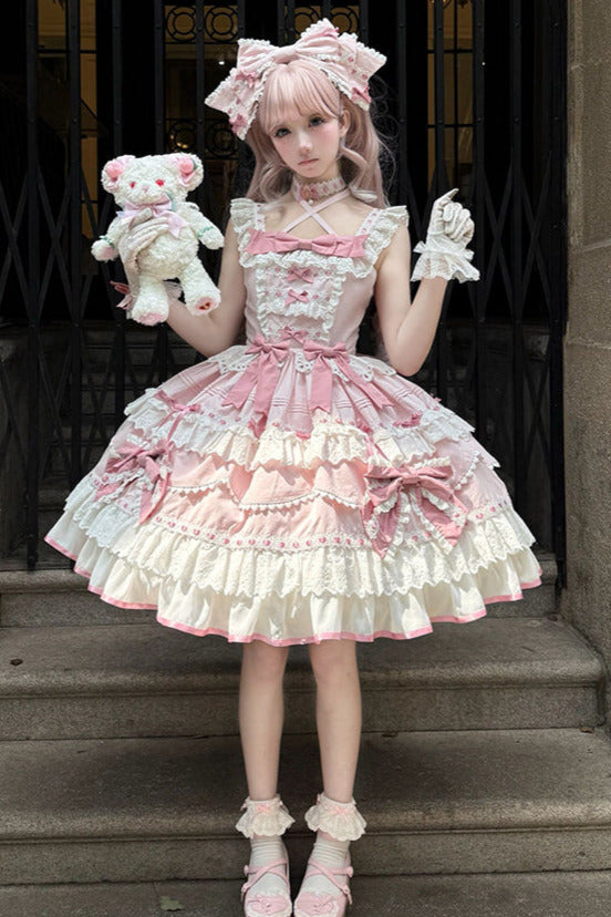 [pre-order] Lily's Tea Party Antique Lolita Dress Complete