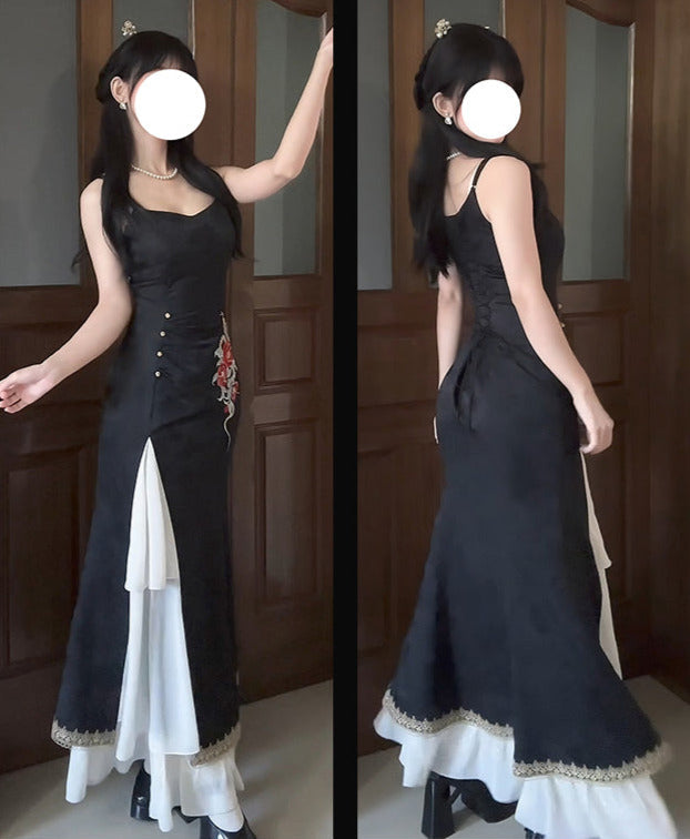 Snake Bone Camelia Nation Chinese-style Top + Dress