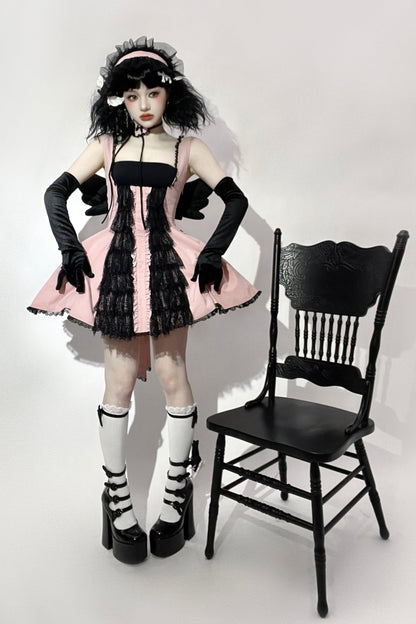 Little Angel Dark Gothic Lace Dress