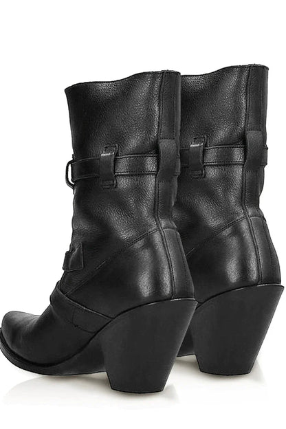 Y2k Style Zipper Boots