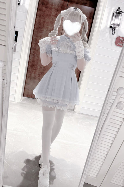 [pre-order] Angel Gray Blue Plaid Dress
