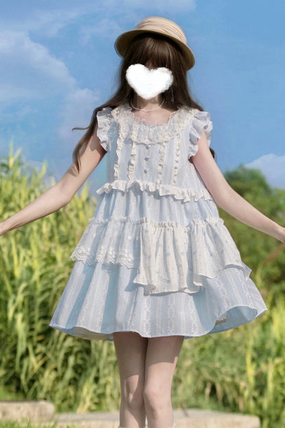 Fly Sleeve Baby Doll Dress