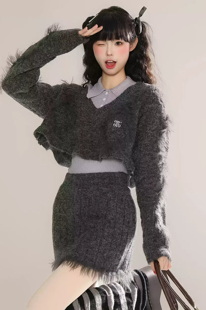 Three Piece Mini Sweater Set