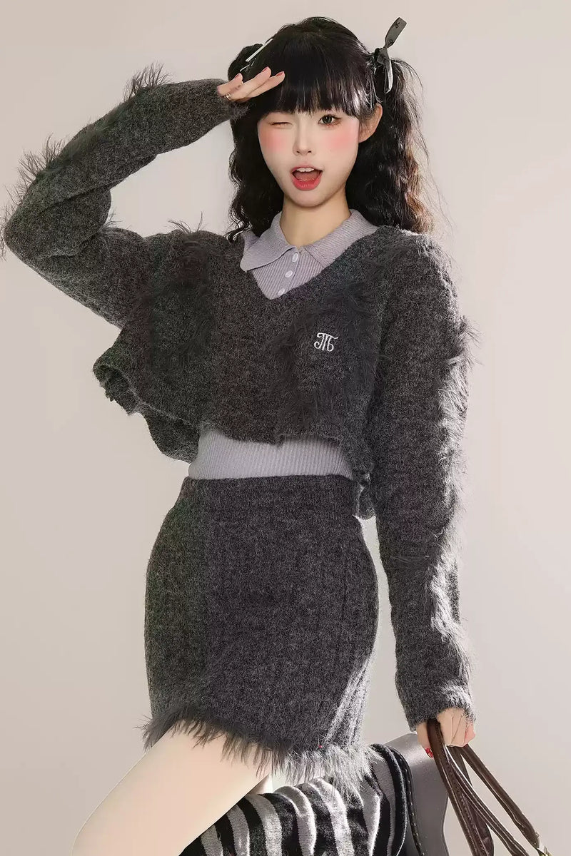 Three Piece Mini Sweater Set