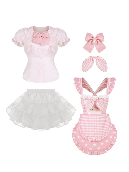 Sweet Dream Shift Top + Ribbon Maid Apron + Skirt