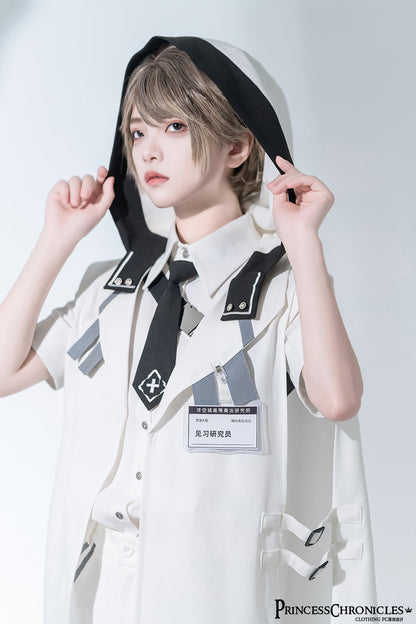 Virtual Military Cool Handsome Shirt Short Pants Cape Set